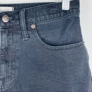 Madewell Black High Rise Denim Shorts Raw Hem